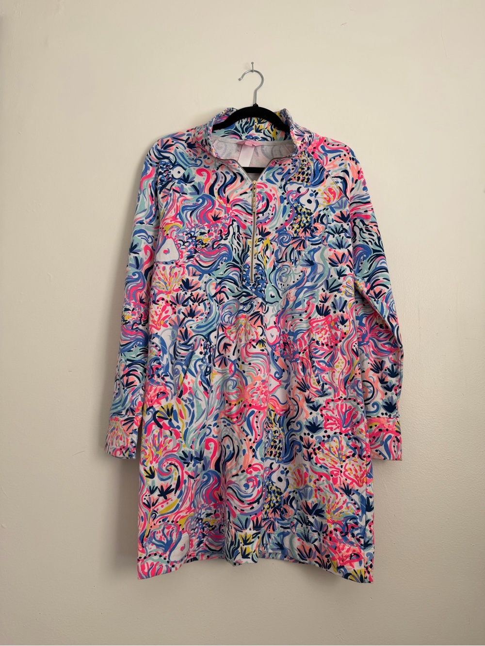 Lilly Pulitzer Women's Skipper Dress I'm So Sofishticated Terry Popover Size L